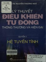 Lý thuyết điều khiển tự động thông thường và hiện đại - Quyển 1. Hệ tuyến tính