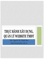 THỰC HÀNH XÂY DỰNG, QUẢN LÝ WEBSITE TMĐT