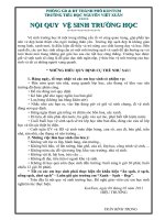 NỘI QUY VỆ SINH TRƯỜNG HỌC