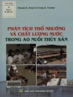 Phân tích thổ nhưỡng và chất lượng nước trong ao nuôi thủy sản