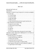 Hoàn thiện quy trình quản lý an toàn lao động tại xí nghiệp 97- Tổng công ty xây dựng Trường Sơn