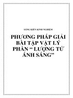 SKKN Phương pháp giải bài tập Vật lý phần Lượng tử ánh sáng