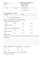 Đề Kiểm tra Giữa kỳ II_ Toán lớp 4