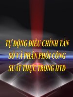 Bài giảng chuyên đề tự động điều chỉnh tần số và phân phối công suất thực trong HTĐ