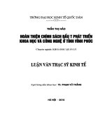 Luan van thac sy   hoàn thiện chính sách đầu tư phát triển khoa học và công nghệ tỉnh vĩnh phúc