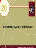 Chapter 20 international advertising and promotion