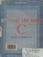 Kỹ thuật lập trình C - Cơ sở và nâng cao