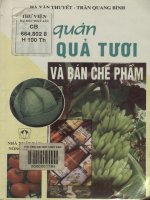 Bảo quản rau quả tươi và bán chế phẩm