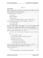 thực trạng hoạt động và sản xuất kinh doanh của công ty cổ phần giao nhận vận tải ngoại thương