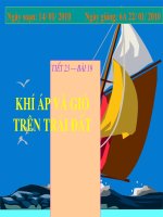 Bài 19 Khí áp và gió trên Trái Đất- Dạy mẫu