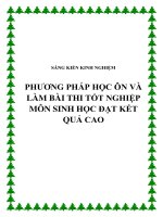 SKKN Phương pháp học và làm bài thi tốt nghiệp môn Sinh học đạt kết quả cao