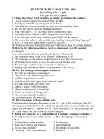 De thi olympic Tieng Anh 8 2005-2006