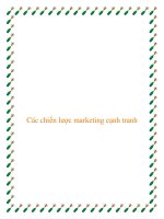 Các Chiến Lược Marketing Cạnh Tranh
