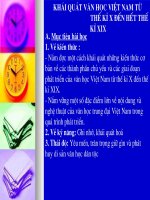 Khái quát Văn học Việt Nam X-XIX. Ngữ văn 10