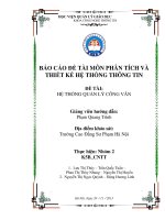 PHÂN TÍCH VÀ THIẾT KẾ HỆ THỐNG THÔNG TIN HỆ THỐNG QUẢN LÝ CÔNG VĂN