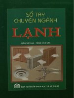 Sổ tay chuyên ngành lạnh