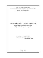 TIẾNG VIỆT và lễ hội ở VIỆT NAM