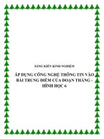 SKKN Áp dụng công nghệ thông tin vào bài trung điểm của đoạn thẳng - Hình học 6