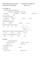 Đề thi Toán HKI