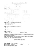 ĐỀ THI HSG LỚP 4  CẤP TRƯỜNG