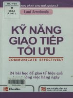 Kỹ năng giao tiếp tối ưu - 24 bài học giao tế hiệu quả trong công việc hàng ngày
