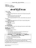 Tiết 45 - Sắp xếp và lọc dữ liệu (t1)