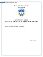 Slide môn nguyên lý và tiêu chuẩn thẩm định giá: Chương 8: phương pháp lợi nhuận