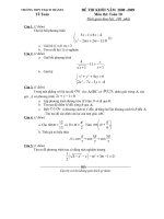 Đề thi khối 10 - THPT Thạch Thành I, 2008-2009