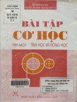 Bài tập cơ học. Tập 1- Tĩnh học và động học
