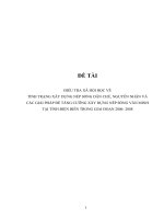 Điều tra xã hội học về tình trạng xây dựng nếp sống dân chủ, nguyên nhân và các giải pháp để tăng cường xây dựng nếp sống ăn minh tại tỉnh Điện Biên trong giai đoạn 2006- 2008