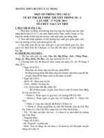 Thông tin về kỳ thi OLYMPIC 30/4 LẦN THỨ 17 TẠI CẦN THƠ