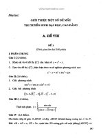 Giới thiệu một số đề mẫu thi tuyển sinh đại học cao đẳng môn toán