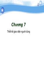 Bài giảng công nghệ phần mềm   chương 7  thiết kế giao diện người dùng