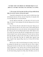 tiểu luận Văn học việt nam trong xu thế hội nhập và vai trò của văn học với công tác giáo dục tư tưởng