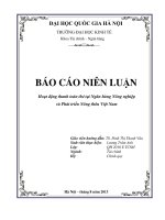 báo cáo niên luận hoạt động thanh toán thẻ tại ngân hàng nông nghiệp và phát triển nông thôn việt nam