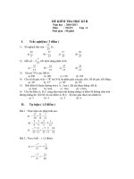 đề kiểm tra KHII toán 6