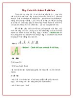 Qui trình viết chữ cái A hoa