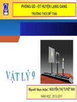 Tiết 47- ẢNH CỦA MỘT VẬT TẠO BỞI THẤU KÍNH HỘI TỤ