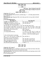 Giáo án lớp 1 tuần 21- 2 Buổi