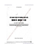 CÁC DẠNG TOÁN VÀ PHƯƠNG PHÁP GIẢI HÓA HỌC 10 (TỰ LUẬN VÀ TRẮC NGHIỆM)   LÊ THANH XUÂN