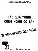 Các quá trình công nghệ cơ bản trong sản xuất thực phẩm