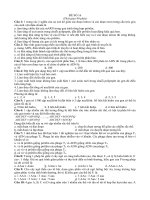 Đề thi thử TS ĐH môn Sinh học số 16