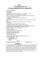 bài 1Thế giới quan duy vật và phương pháp luận biện chứng.