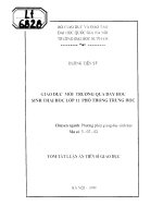 Tóm tắt luân án tiến sĩ: Giao dục môi trường qua dạy học sinh thái học lớp 11 phổ thông trung học