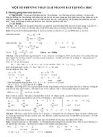 Phương pháp giải nhanh hóa hữu cơ