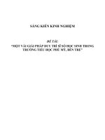 SKKN Một vài giải pháp duy trì sĩ số học sinh trong trường Tiểu học Phú Mỹ, Bến Tre