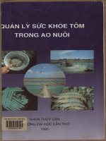 Quản lý sức khỏe tôm trong ao nuôi