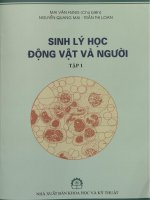 Sinh lý học động vật và người. Tập 1