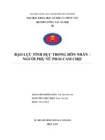 tiểu luận BẠO lực TÌNH dục TRONG hôn NHÂN – NGƯỜI PHỤ nữ PHẢI CAM CHỊU