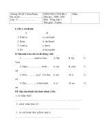 đề TA lớp 3 cuối K1